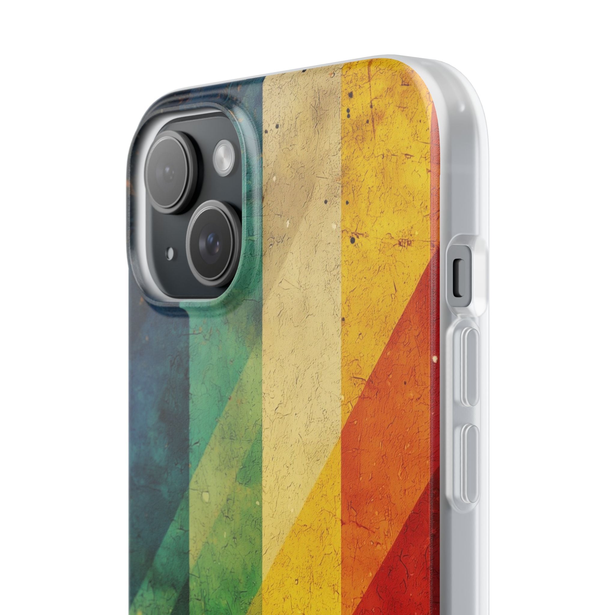Diagonal Spectrum iPhone 15 Plus Cover - Blød
