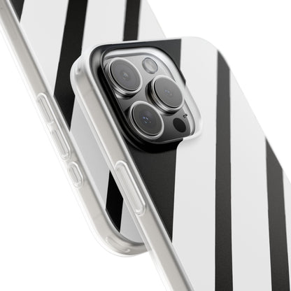 Diagonal Bands Noir iPhone 16 Pro Max Case - Soft