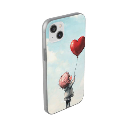 Heart Balloon Glow iPhone 14 Plus Case - Soft
