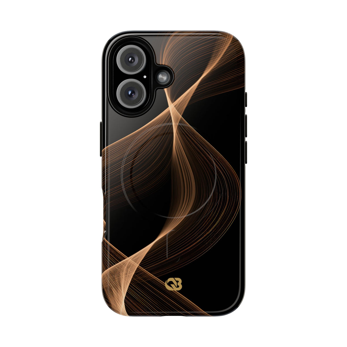 Amber Contour Flow · Tough 2.0 Magnetic Phone Case for iPhone · Black