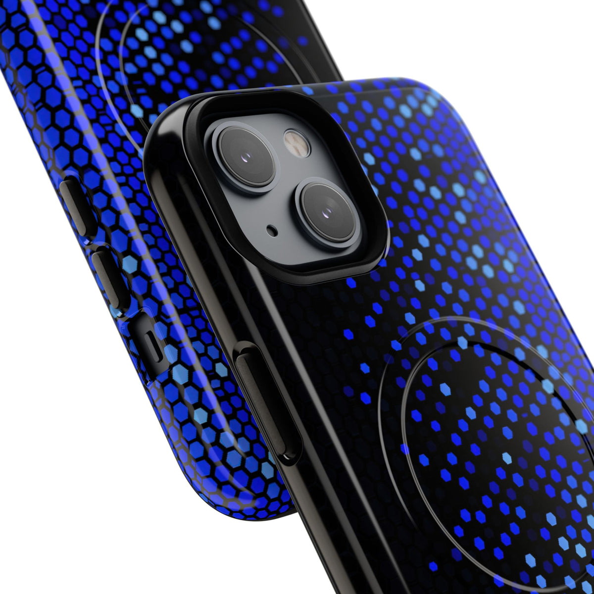 Cobalt Hex Dispersion · Tough 2.0 Magnetic Phone Case for iPhone · Blue