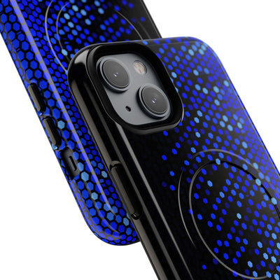Cobalt Hex Dispersion · Tough 2.0 Magnetic Phone Case for iPhone · Blue