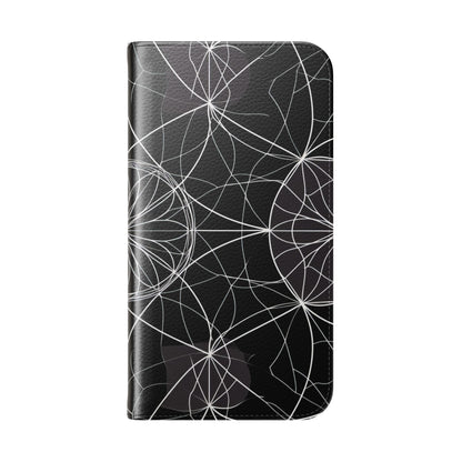 Witte Mandala Stralings - iPhone 15 Pro Case - Portemonnee