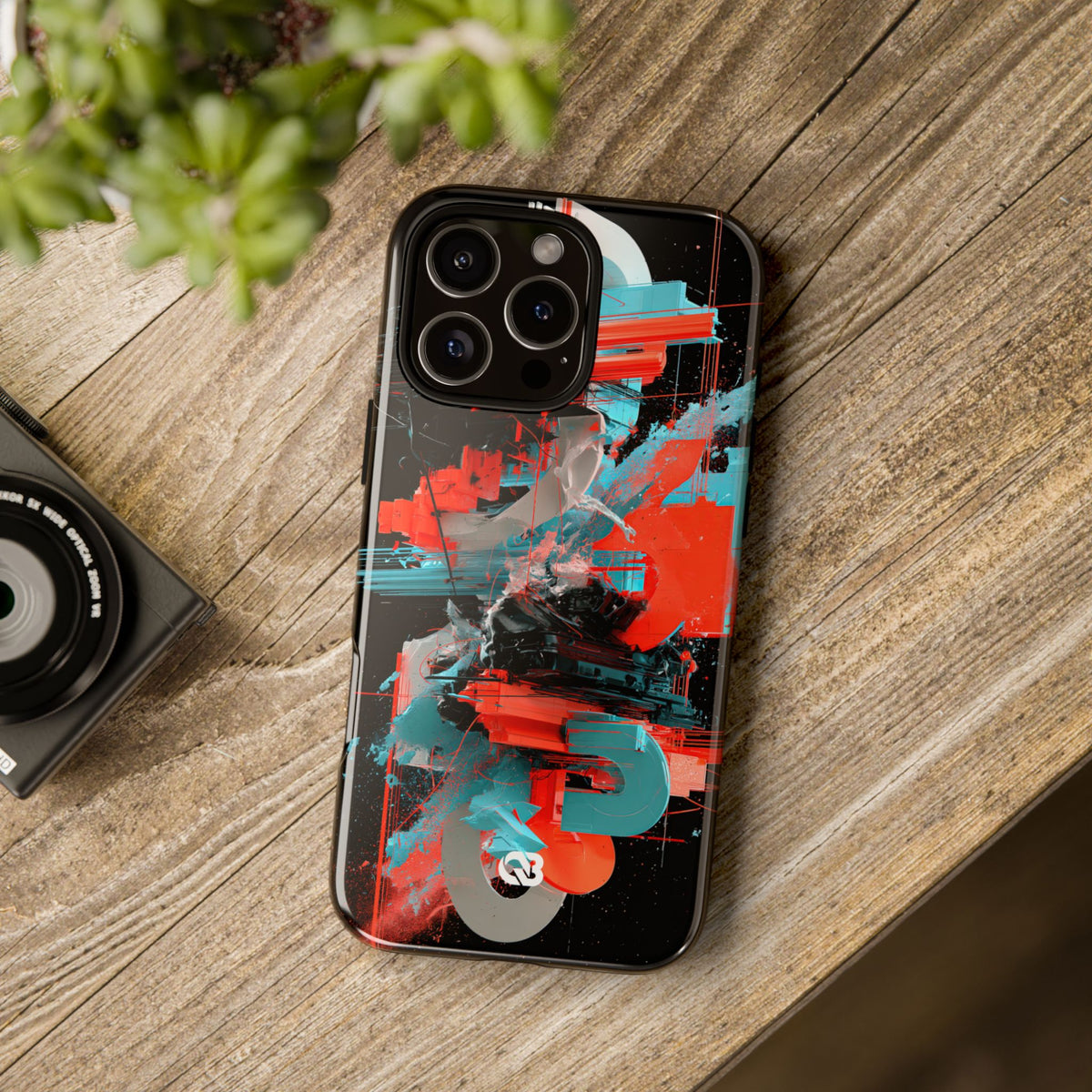 Fragmented Cyber Core · Tough Phone Case for iPhone · Black