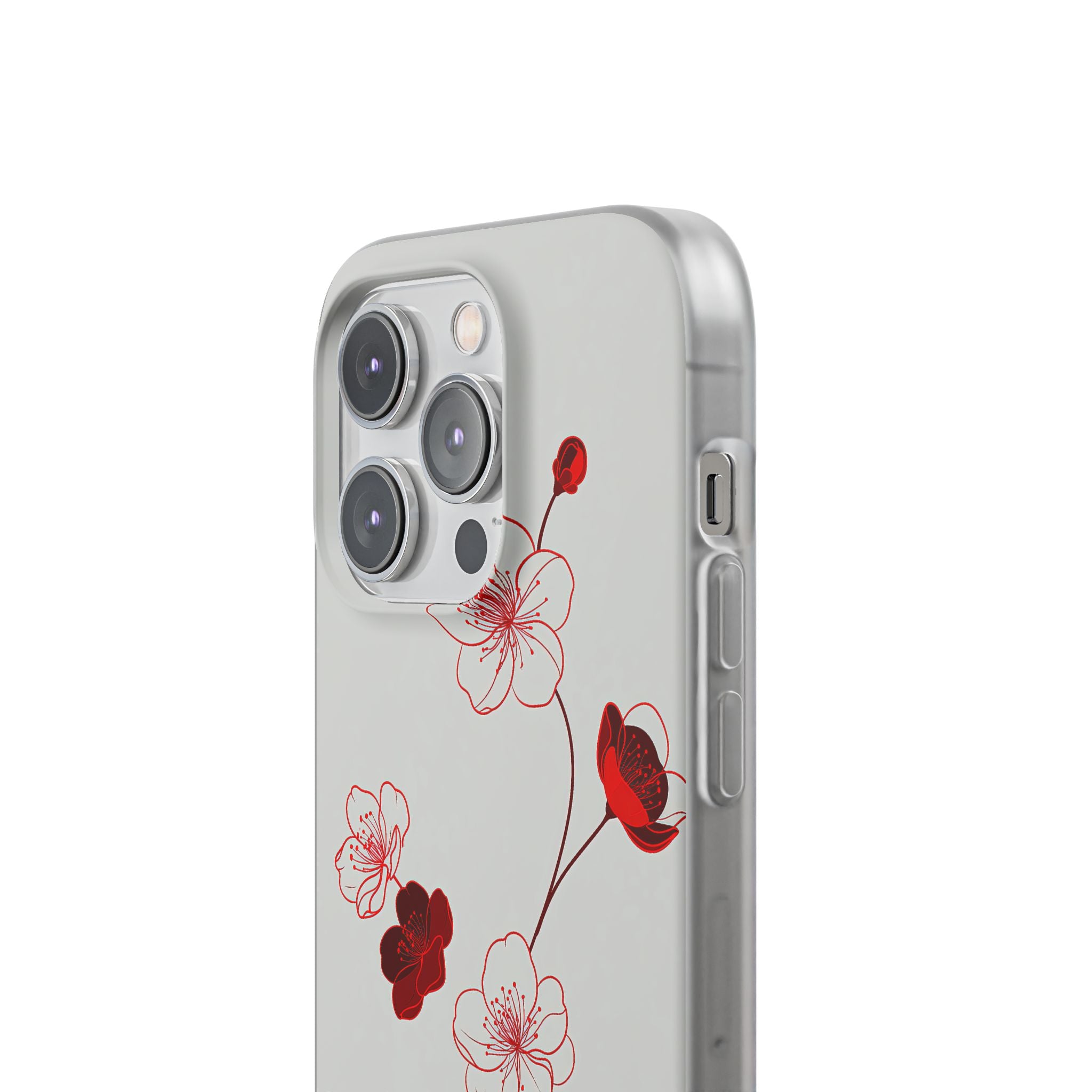 Red Lite Phone Case for iPhone - Kyoto Ember Bloom