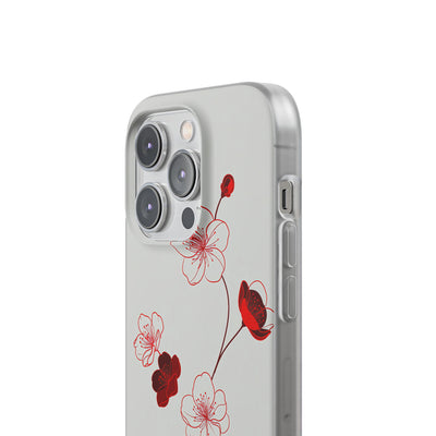 Red Lite Phone Case for iPhone - Kyoto Ember Bloom