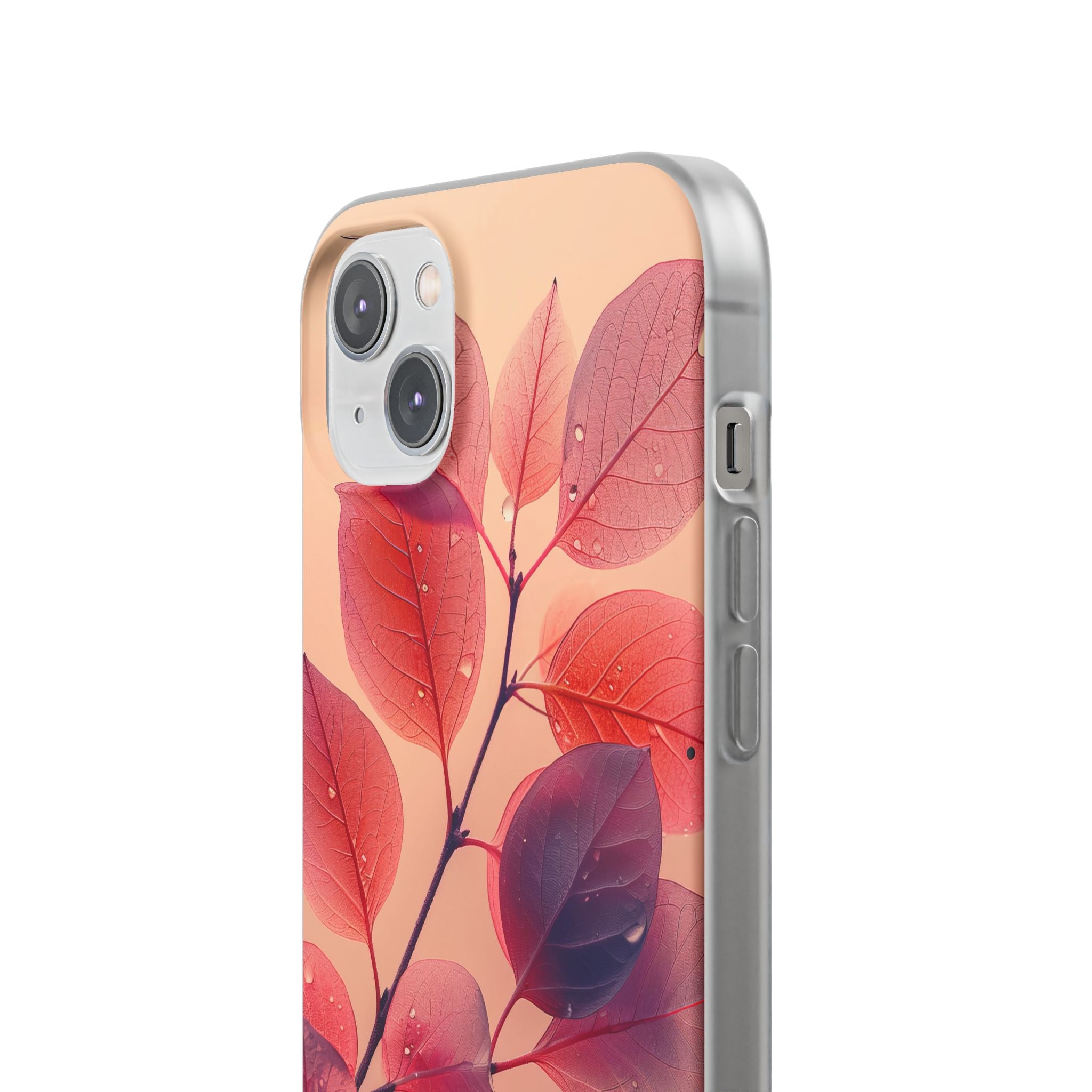 Dewy Magenta Foliage · Soft Phone Case for iPhone