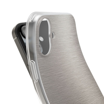 Grey Lite Phone Case for iPhone - Brushed Nickel Linen