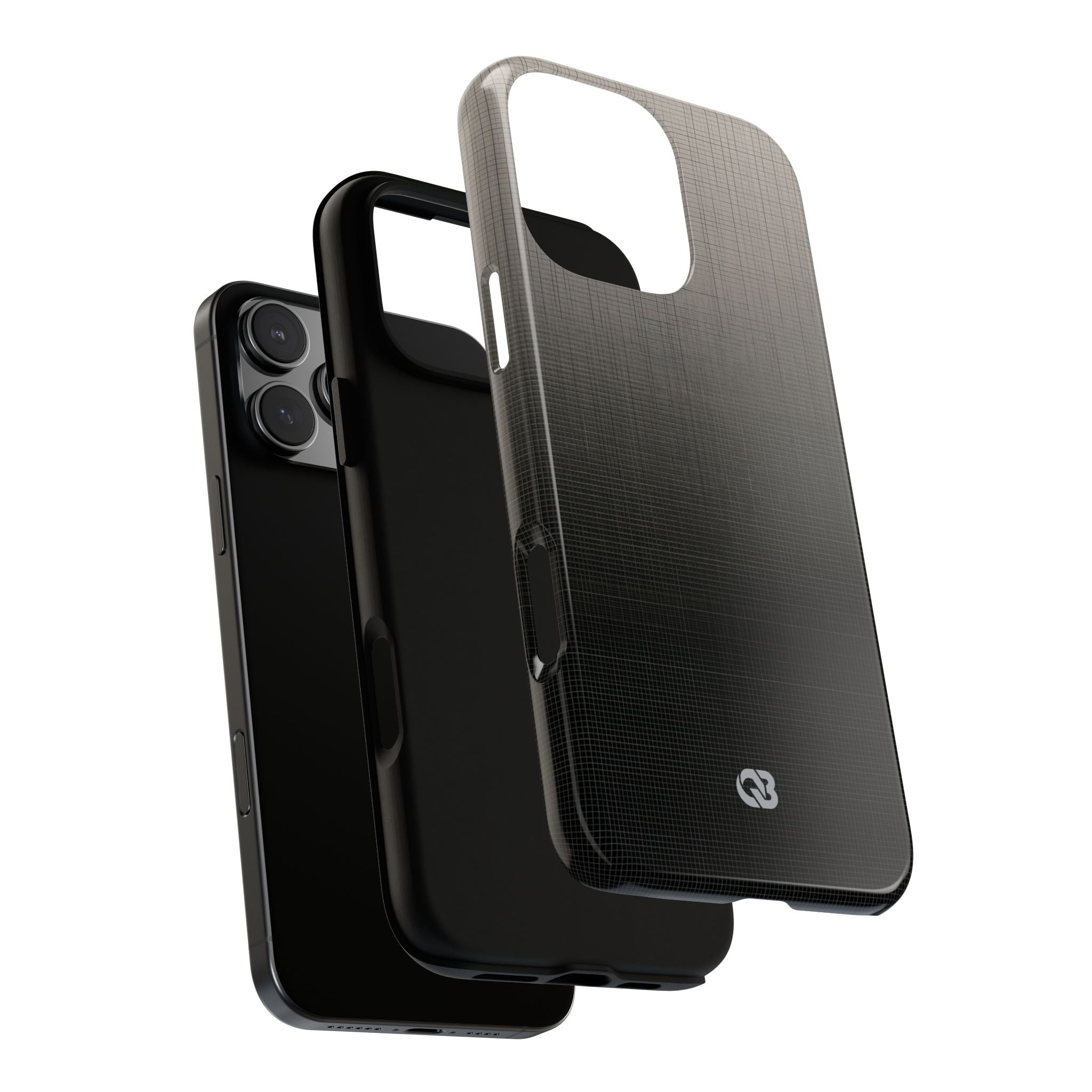 Grey Tough Phone Case for iPhone - Faded Sand Mesh