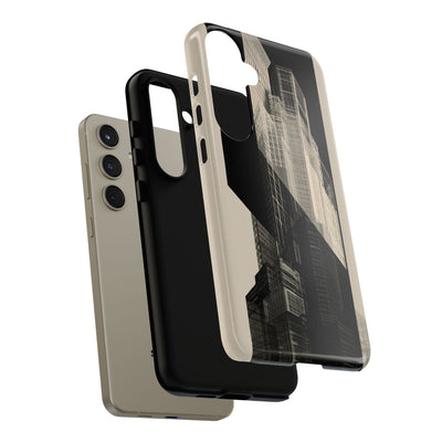 Beige Tough Phone Case for Samsung - Monolith Urban Grid