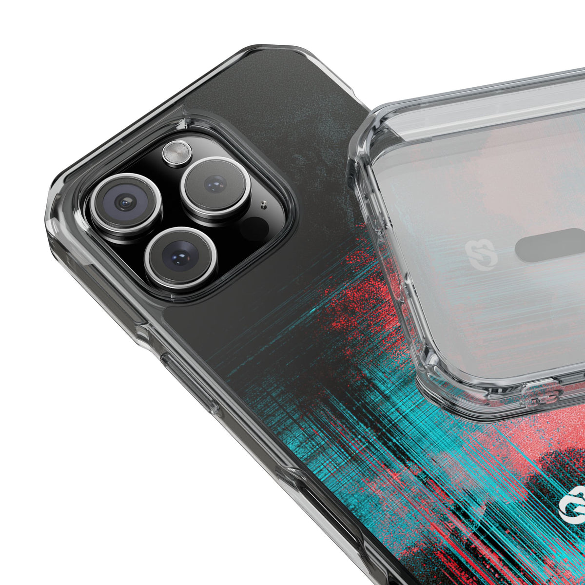 Digital Signal Drift · Clear Impact Magnetic Phone Case for iPhone · Black