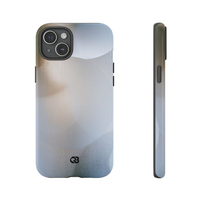 White Tough Phone Case for iPhone - Frosted Ribbed Sphere
