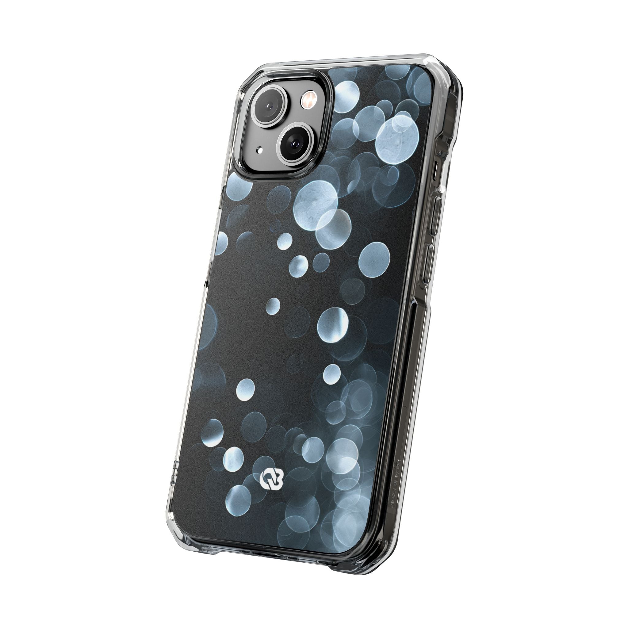 Black Impact MagSafe Phone Case for iPhone - Silver Orbit Glow