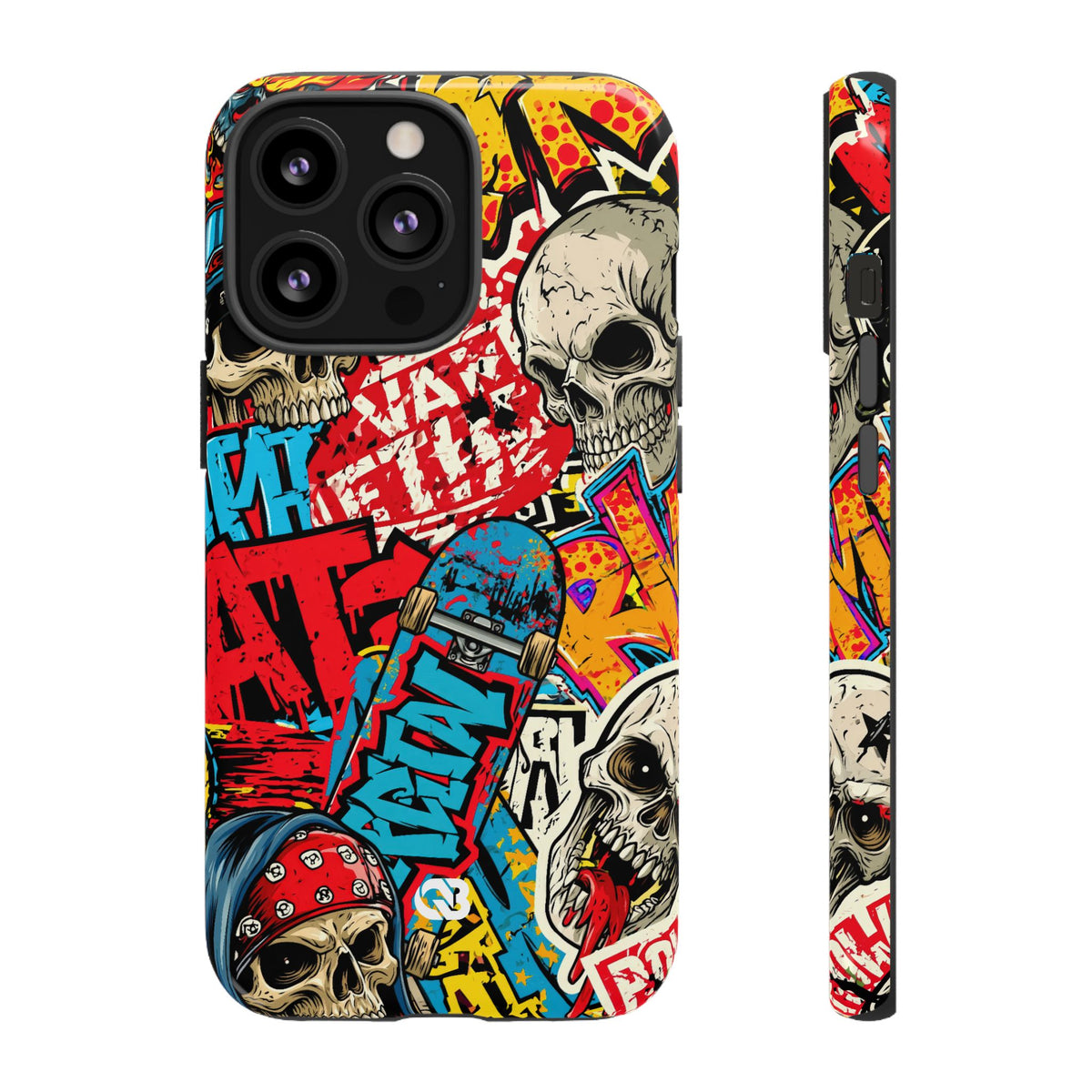 Skate Skull Riot · Tough Phone Case for iPhone · Red