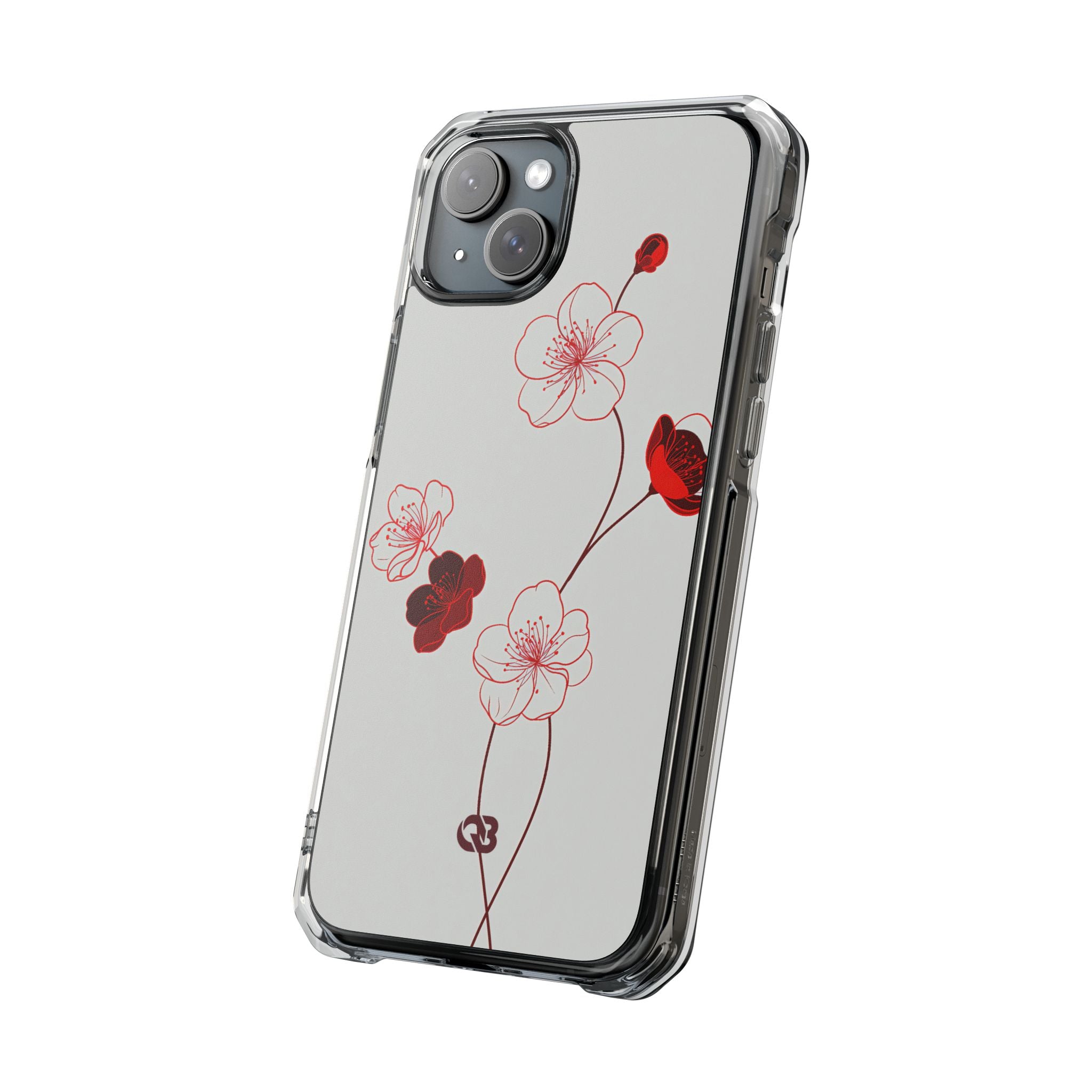 Red Impact MagSafe Phone Case for iPhone - Kyoto Ember Bloom
