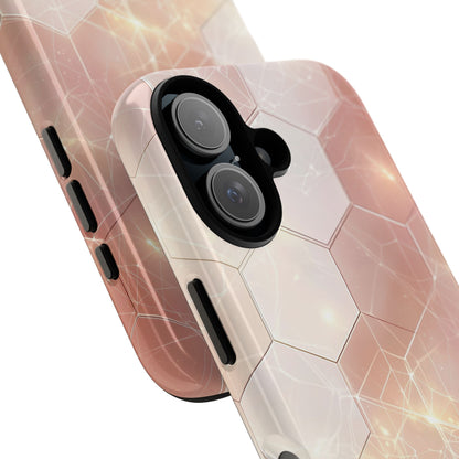Honeycomb Glow iPhone 16 Case - Tough