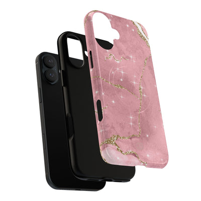 Rose Sparkle Marble · Tough+ Coque de téléphone pour iPhone · Magsafe