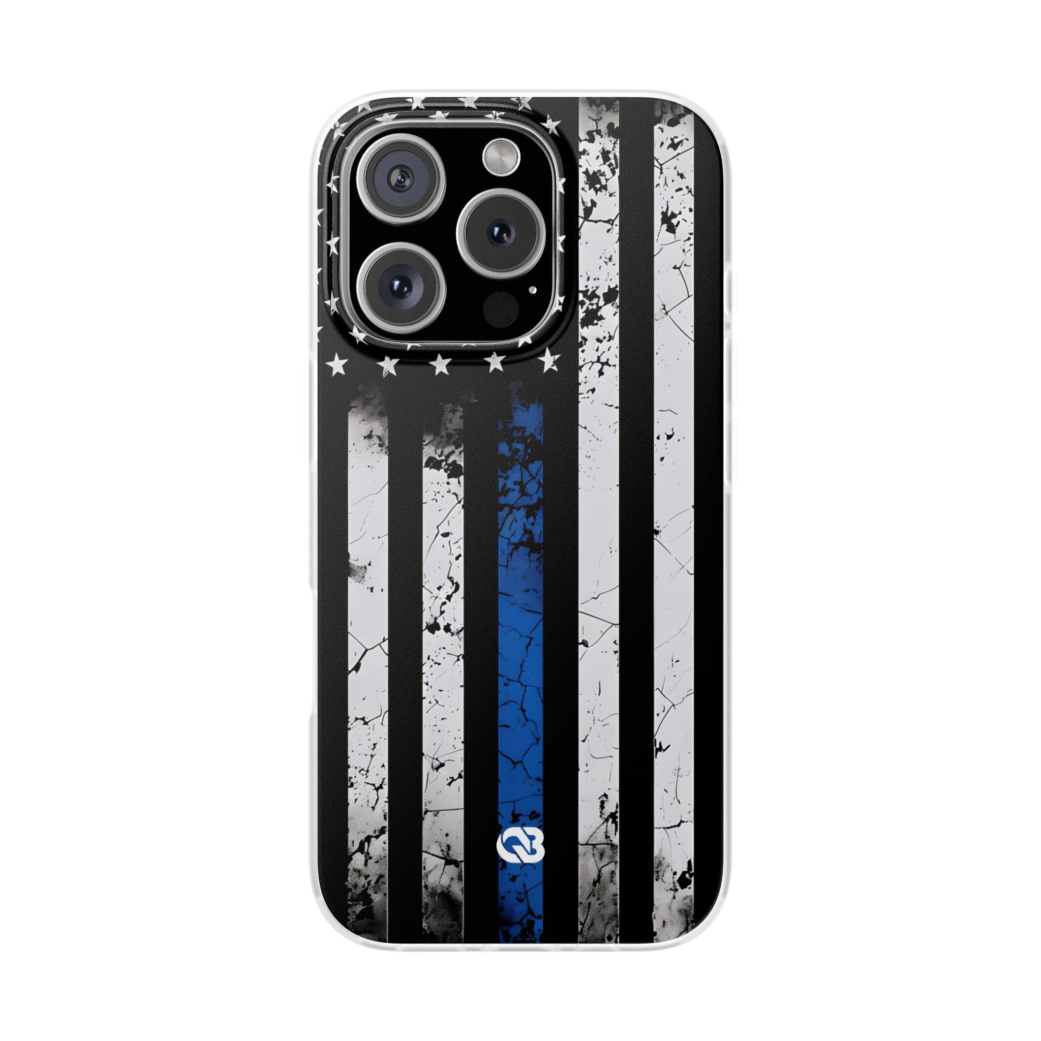 Gritty Cobalt Flag · Soft Phone Case for iPhone