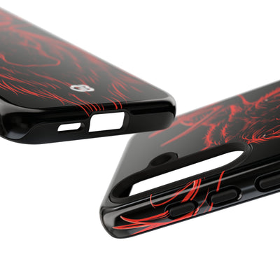 Crimson Horizon Moose · Tough Phone Case for Samsung · Black