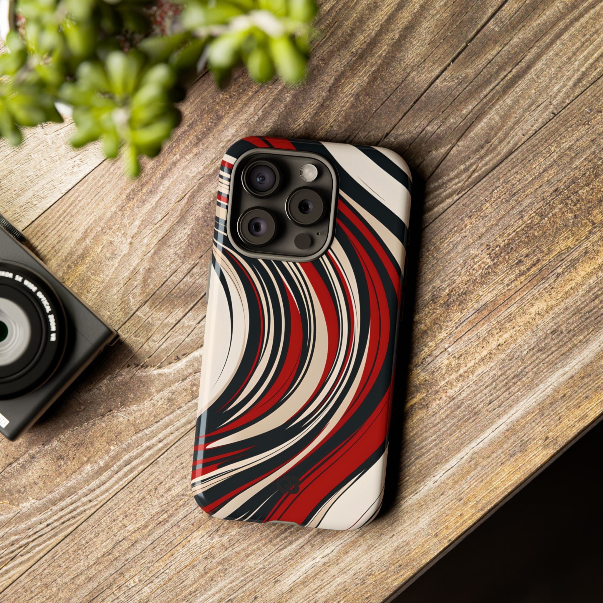 Karmesin Fluss Wellen · Tough Handyhülle für iPhone