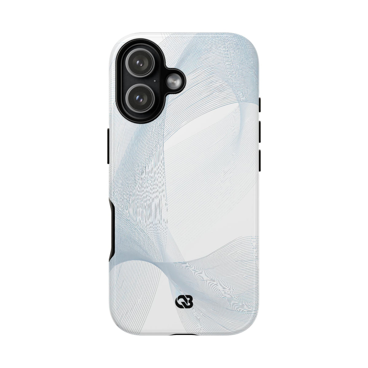 Glacial Contour Waves · Tough Phone Case for iPhone · White