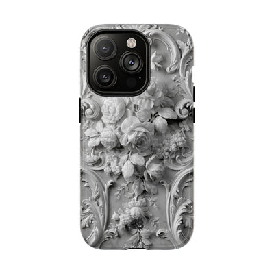 Rococo Marble Rose · Tough 2.0 Magnetic Phone Case for iPhone · White