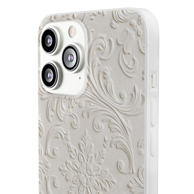Ivory Baroque Relief · Lite Phone Case for iPhone ·  White