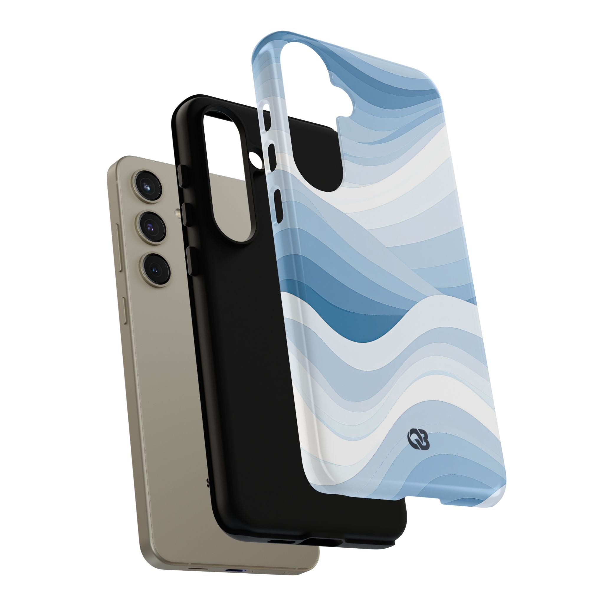 Blue Tough Phone Case for Samsung - Glacial Indigo Flow