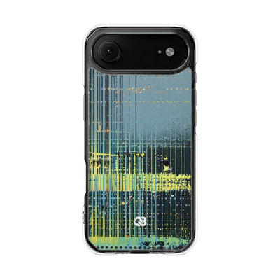 Acid Raster Circuit · Clear Impact Magnetic Phone Case for iPhone · Teal