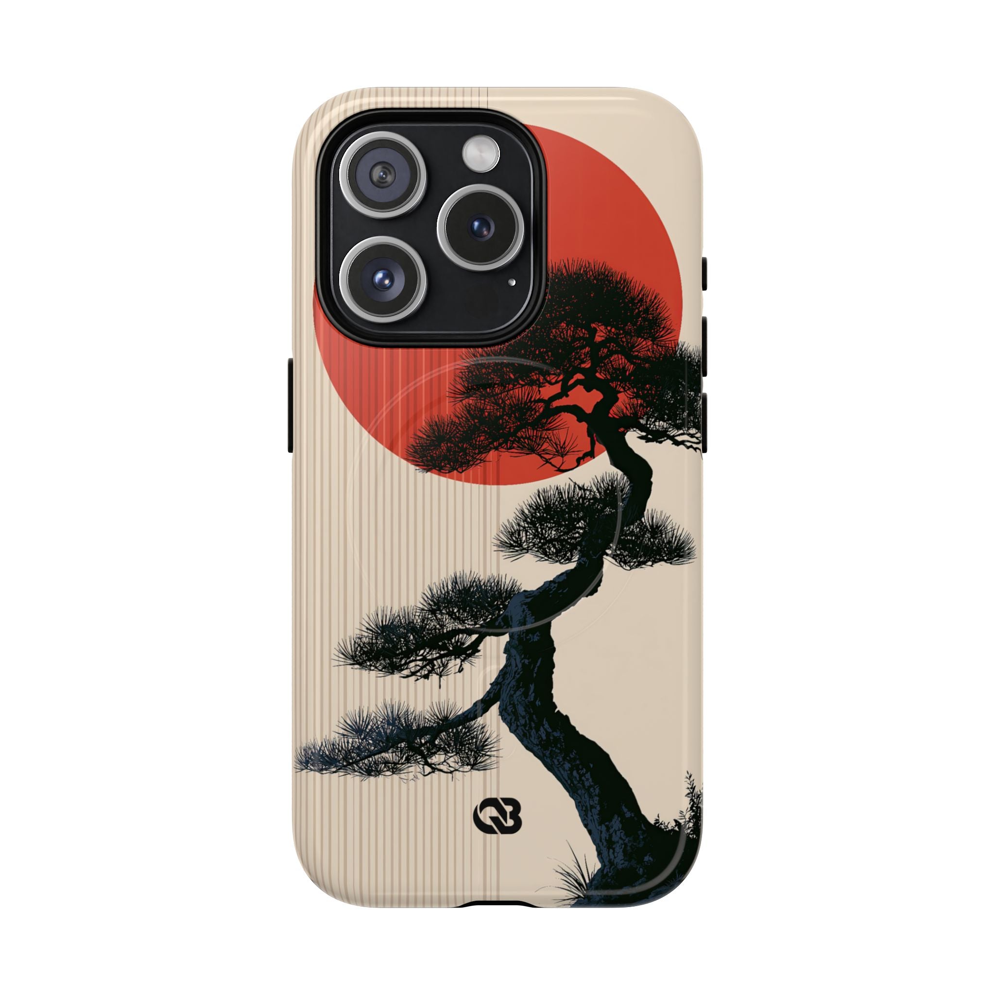 Beige Tough 2.0 Magsafe Phone Case for iPhone - Kyoto Crimson Pine