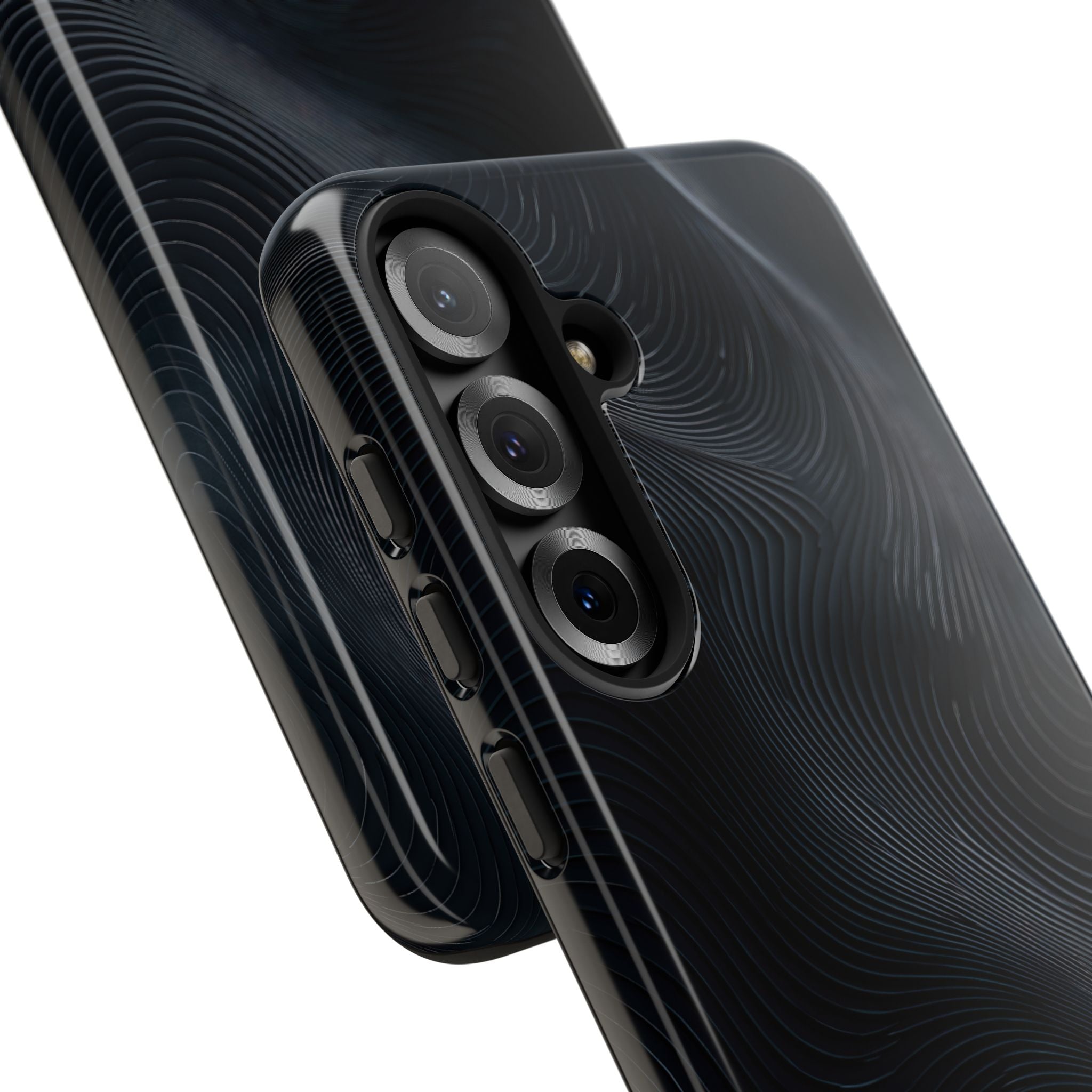 Black Tough Phone Case for Samsung - Obsidian Ridge Flux
