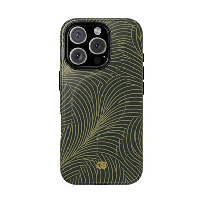 Green Tough 2.0 Magsafe Phone Case for iPhone - Dark Olive Plume