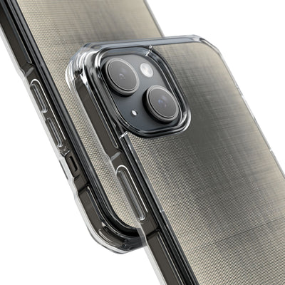 Beige Impact MagSafe Phone Case for iPhone - Carbon Screen Grid