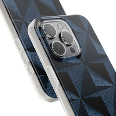 Blue Lite Phone Case for iPhone - Indigo Basalt Facets