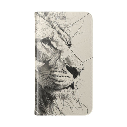 Lion Whisper Gray - Samsung S23 Case - Wallet