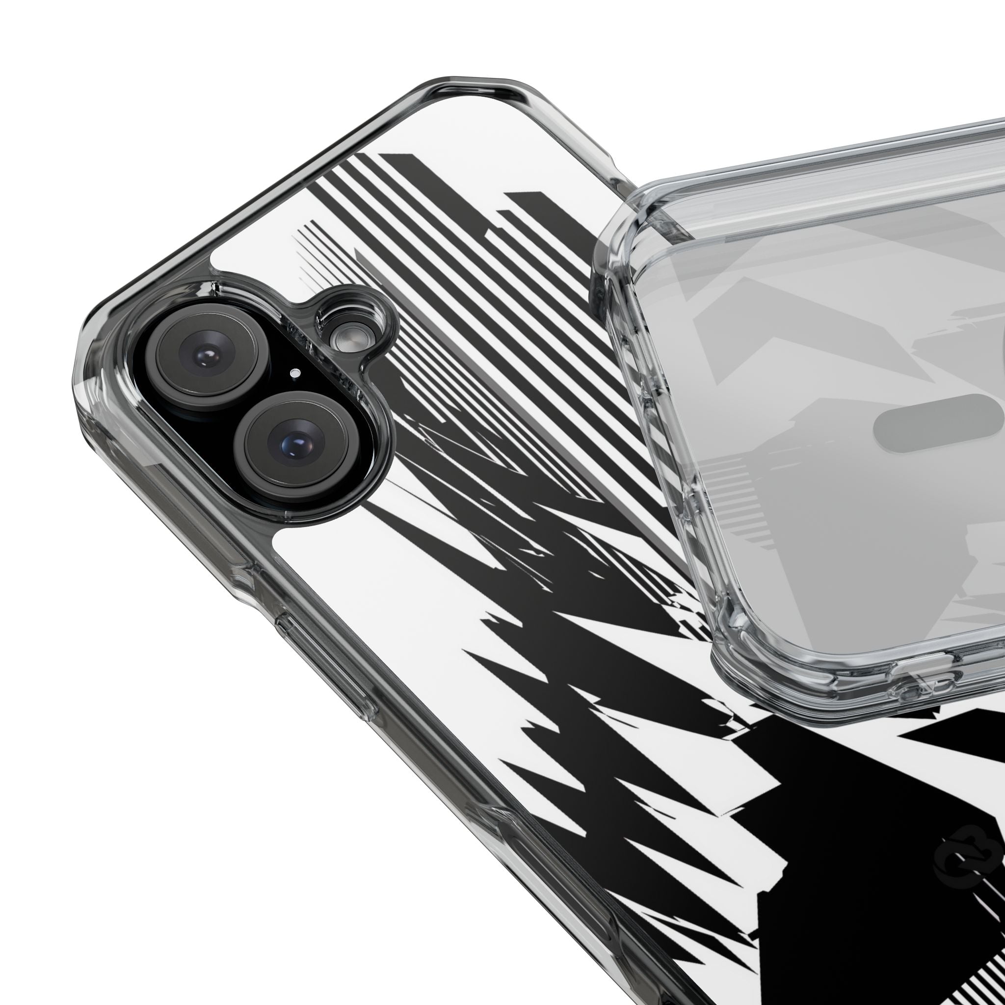White Impact MagSafe Phone Case for iPhone - Shattered Vector Spire