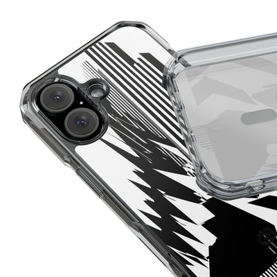 White Impact MagSafe Phone Case for iPhone - Shattered Vector Spire