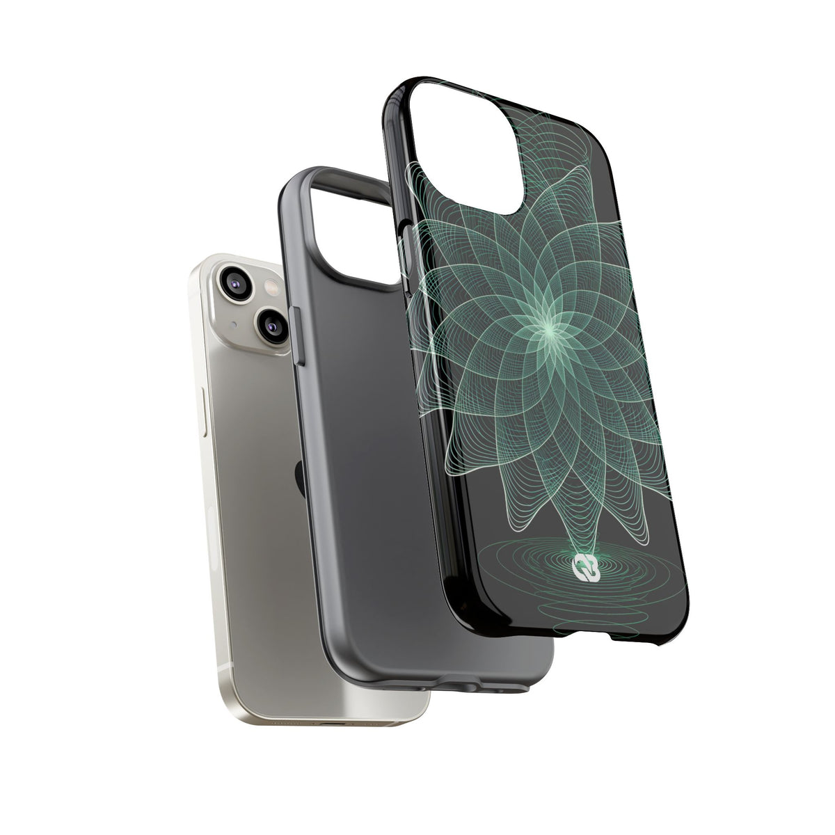 Verdant Harmonic Bloom · Tough Phone Case for iPhone · Black