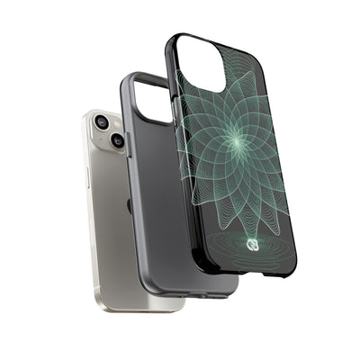 Verdant Harmonic Bloom · Tough Phone Case for iPhone · Black