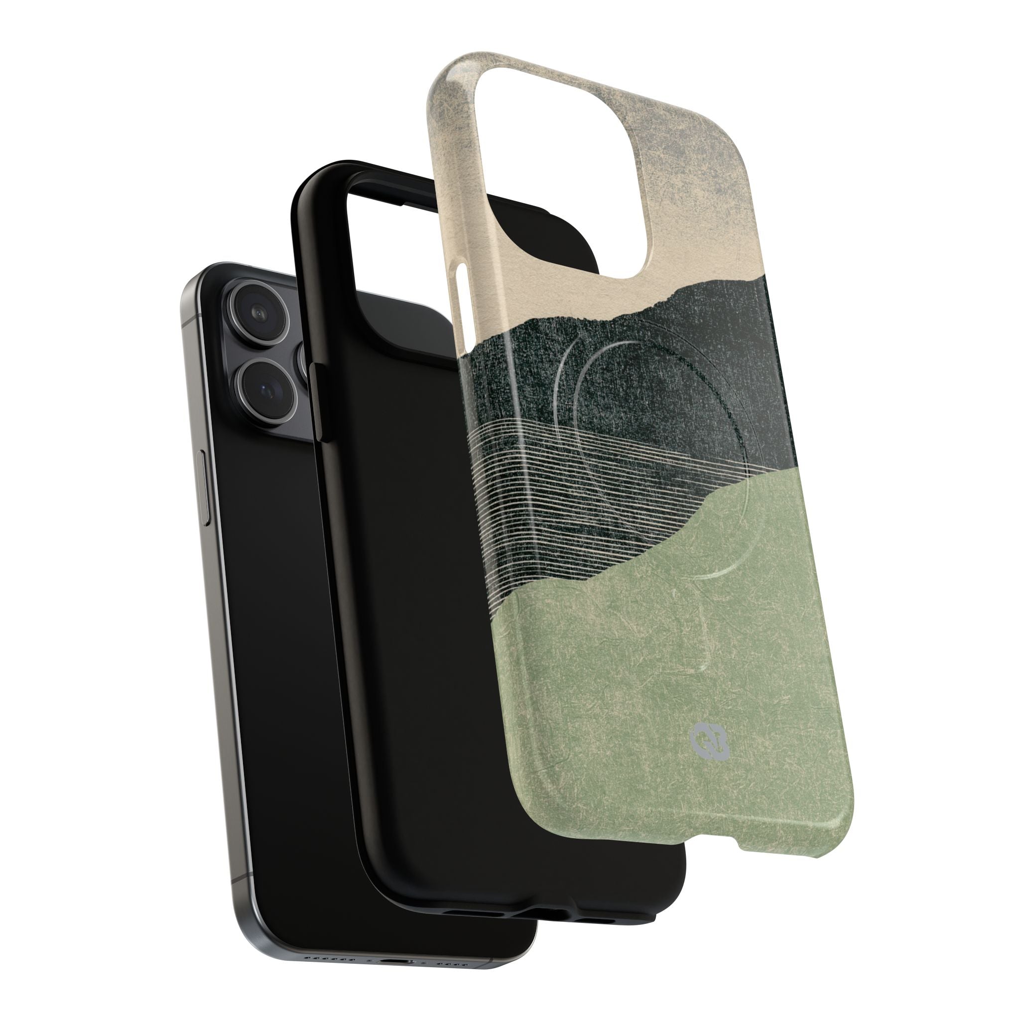 Green Tough 2.0 Magsafe Phone Case for iPhone - Moss Ridge Grain