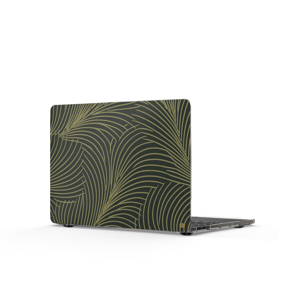 Midnight Palm Frond · Clear Hard Case for MacBook · Green