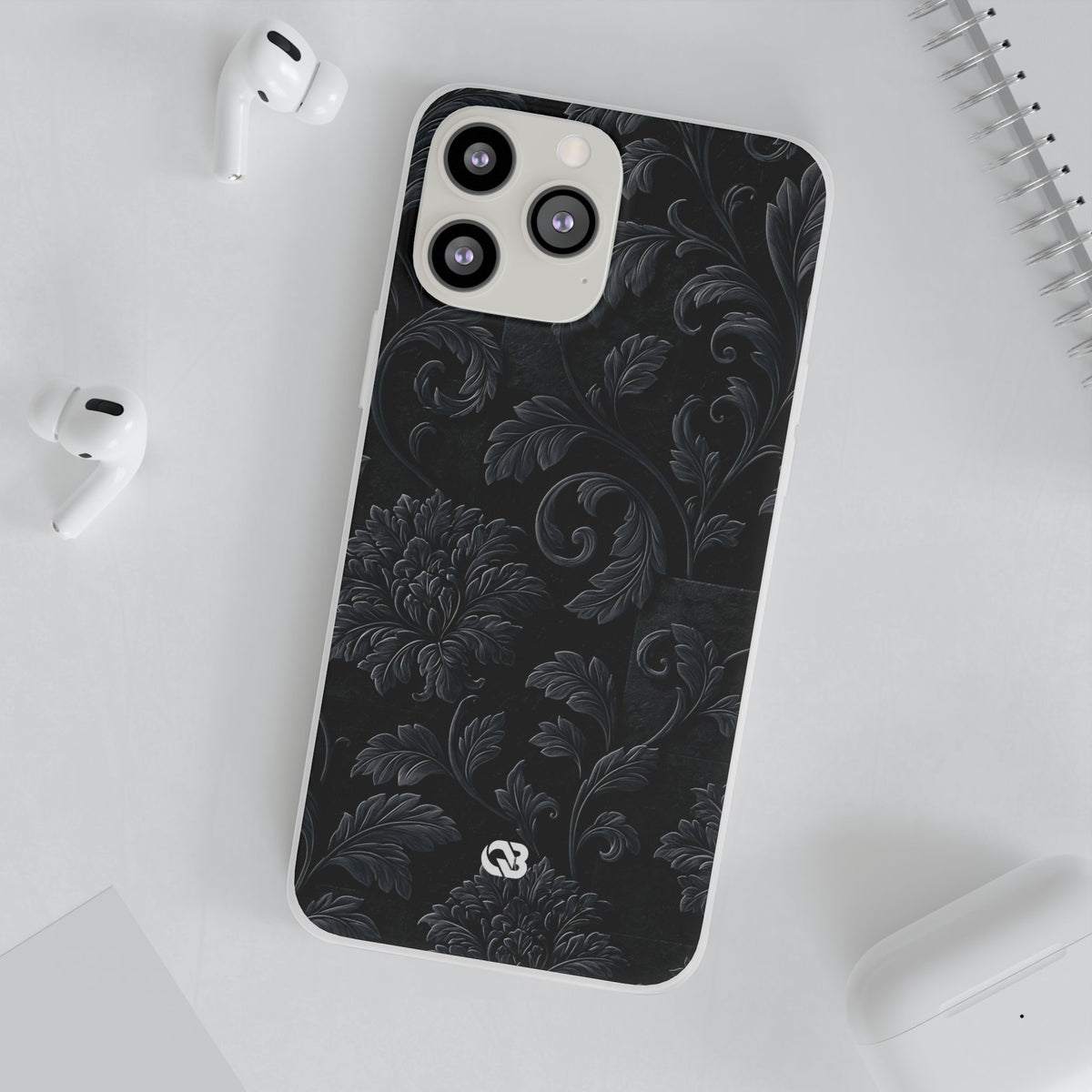 Obsidian Damask · Lite Phone Case for iPhone ·  Black