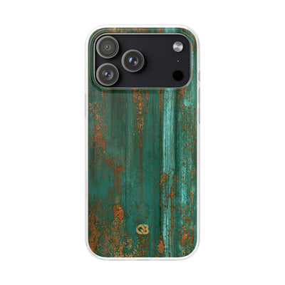 Teal Lite Phone Case for iPhone - Verdigris Copper Siding