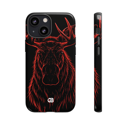 Nordic Moose Contour · Tough Phone Case for iPhone · Red