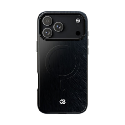 Black Tough 2.0 Magsafe Phone Case for iPhone - Midnight Brushed Grain