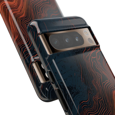 Black Tough Phone Case for Google Pixel - Volcanic Basalt Map