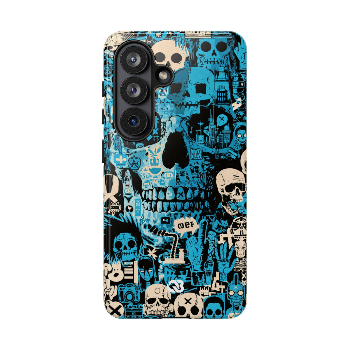 Electric Skull Graffiti · Tough Phone Case for Samsung · Blue