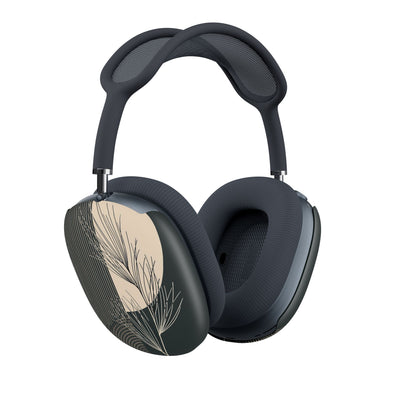 Botanical Crescent Linework · Hard Case for AirPods Max · Green