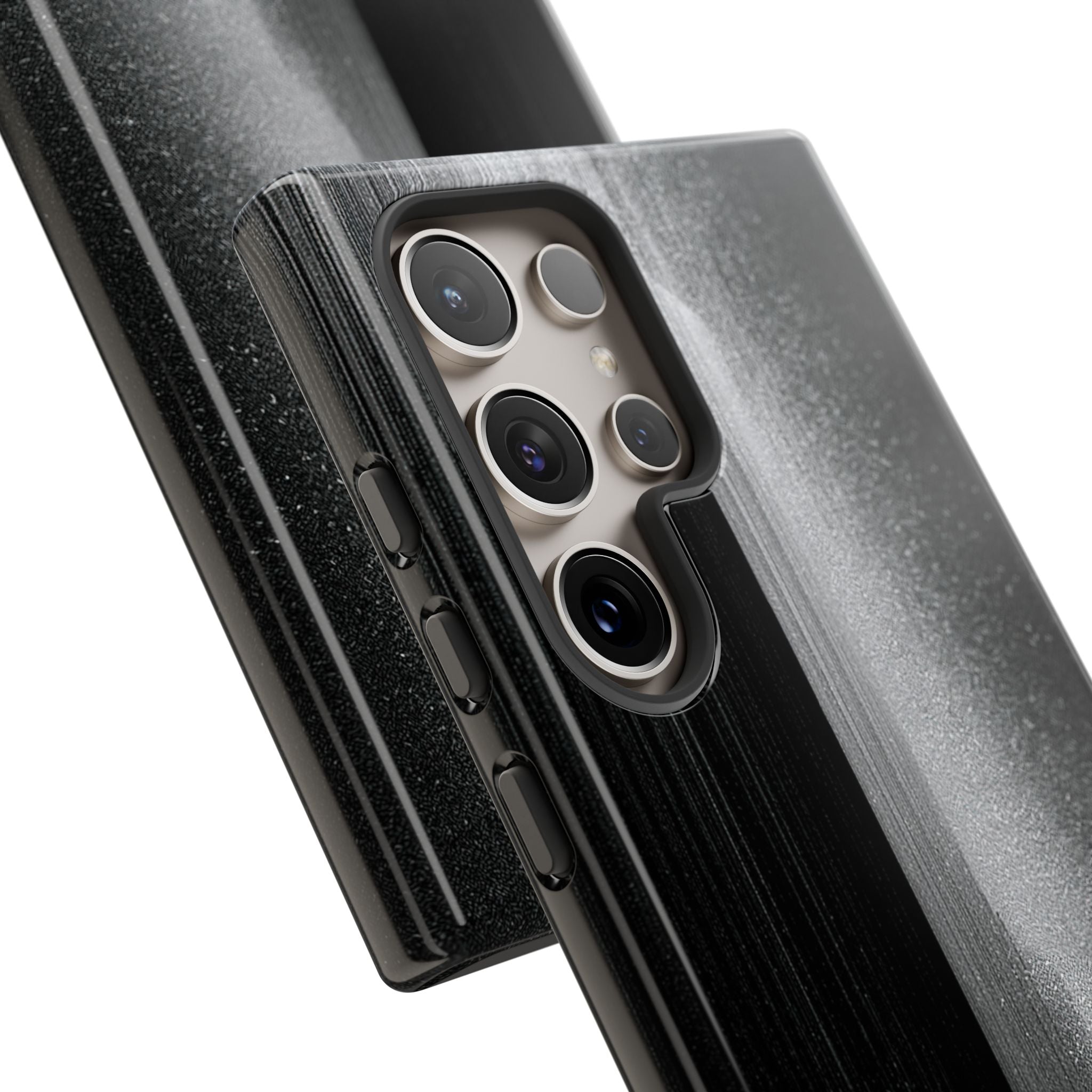 Black Tough Phone Case for Samsung - Brutalist Pixel Monolith
