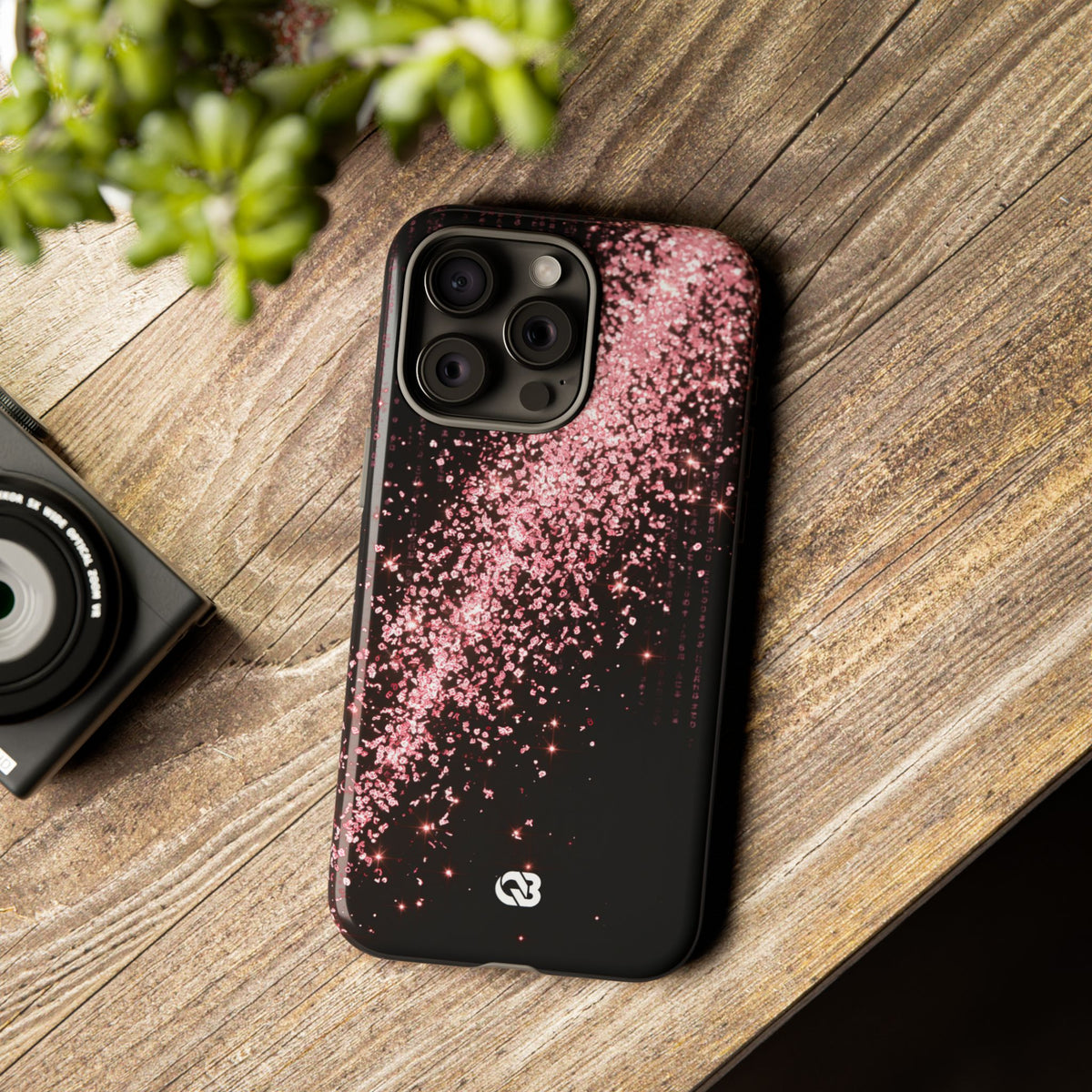 Rose Digital Cascade · Tough Phone Case for iPhone · Pink